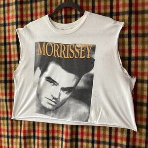 Vintage 1991 Hanes Morrissey crop top tank top women’s oversized XL made in USA